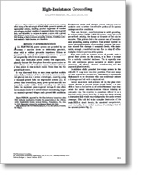 High Resistance Grounding