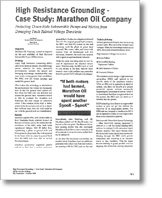 Marathon Oil Cast Study on High Resistance Grounding