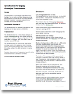 Zigzag Grounding Transfromer Specifications